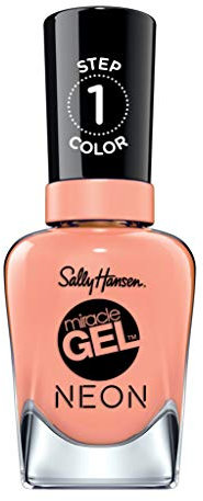 Sally Hansen miracle gel neon nail varnish 051 Peach please