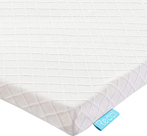 RECCI Memory Foam Mattress Topper Small Double - Pressure Relief for Back Pain with Removable & Washable Bamboo Viscose Zipped Cover, CertiPUR-EU (Small Double Size - 120x190x5cm)