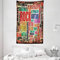 ABAKUHAUS Musik Wandteppich und Tagesdecke, Musik Rock 'n' Roll-Plakat aus Weiches Mikrofaser Stoff Waschbar ohne Verblassen Digitaldruck, 140 x 230 cm, Rot Schwarz Beige