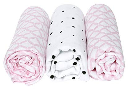 Motherhood Spucktücher PREMIUM, Stoffwindeln, Mullwindeln, 3-er Set, Öko-Tex Standard 100, 100% naturreine Baumwolle, 70 x 80 cm, rosa classics