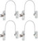 4PCS Blocca Finestre e Cassetti per Bambini, Sistema Sicurezza Antiapertura con Chiave, Lucchetto Armadio & Sportelli, Acciaio Inossidabile 304 + Cavo Rinforzato 19cm (Bianco)