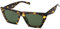 SOJOS Sonnenbrille Damen Polarisiert Vintage, Sonnenbrille Herren Retro Groß Cateye Verspiegelt Eckig Coole Frauen 90er Jahre Rechteckige Mode Unisex UV400 Schutz Brille SJ2115, Dunkelschildpatt/Grün