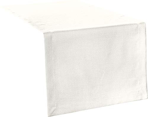 Erwin Müller Tischwäsche, Tischläufer Uni, Madrid Creme Größe 40x170 cm - angenehme, weich fließende Qualität, mit hochwirksamer Fleckschutzausrüstung, bügelleicht