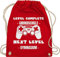 Shirtracer Turnbeutel Rucksack - Schulanfang & Einschulung Geschenk - Level complete - next level Gymnasium weiß - Unisize - Rot - beuteltasche geschenke für 1 klasse grundschule ende beutel maedchen