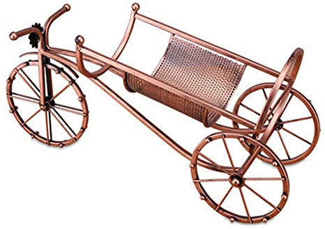 Weinregale Arbeitsplatte Große Kapazität Weinregal, kreative Fahrradform Weinhalter Edelstahl Weinaufbewahrungsregal-Arbeitsplatte, für Zuhause und Büro (Retro Kupfer 3L, 5L) Kleines Weinregal