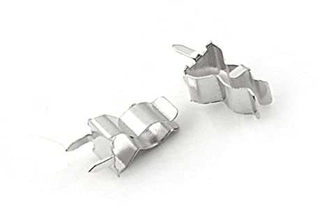 Haowul Sicherungsclip 100 Stücke Messing Überzogene Zinn Sicherungshalter Clip Für 5x20 Mm Glaskeramikrohr Schnelle Sicherung
