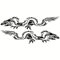 Asudaro 180cmx40cm wasserdichte Motorhaube Aufkleber Lustiger Drache Totem Kopf Auto Aufkleber Auto Fenster Karosserie Aufkleber Tier Emblem Sticker Auto Styling Dekoration Aufkleber,Schwarz