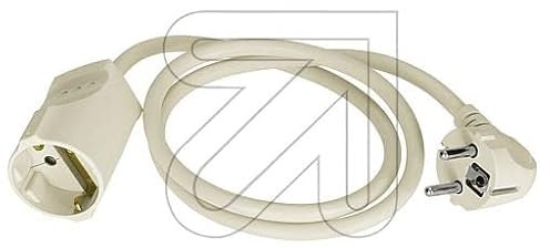 Verlängerungskabel Verlängerungsleitung * verschiedene Modelle, Farben, Längen und Anwendungsbereiche verfügbar * (1 m, cremeweiß beige Schuko)
