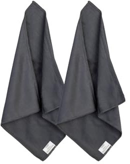 loukin 2 x Whiteboard-Reinigungstuch, trocken abwischbar, für Klassenzimmer, Zuhause und Büro, wiederverwendbar und waschbar, Grau, 30,5 x 30,5 cm