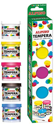 Alpino Pintura Témpera 5 x 40 ml |Pintura Témpera | Material escolar
