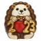 THUN - Natale 2022 - Soprammobile Riccio Buon Anno 2023 in Ceramica Decorata a Mano, Versione Bianco - Idea Regalo Natale 2022-6.8x6.6x7.7 cm h