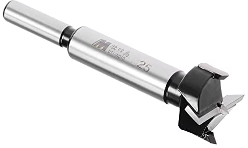 Kozelo Forstner Foret Mèche - [25mm] Tungstène Carbure Tarière Ouvre pour Bois Meuble Charnière Travail Bois Utilisation, Rond Tige, Noir