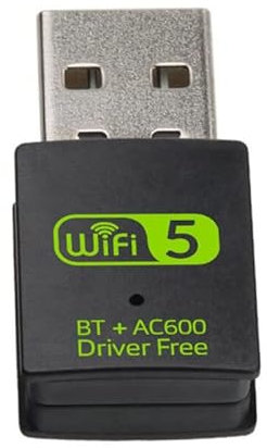 Xingdianfu Bluetooth Dongle, WLAN USB Stick 600Mbps USB WLAN Adapter PC Dual Band 2.4GHz/5GHz Kabellose Wi-Fi Netzwerkkarte