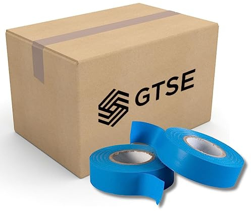 GTSE Blue Electrical Tape, 19mm x 20m, Bulk Box of 100 Rolls, Strong Self-Adhesive PVC Insulation Tape for Insulating, Repairing and Protecting Electrical Wires