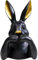 Kare Design Deko Figuren Sweet Rabbit, Schwarz, Hase, Polyresin, Unikat, Hanbemalt, teilweise Handgearbeitet, 31x19x17cm (H/B/T)