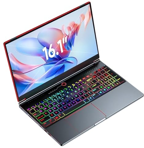 16.1 Laptop Windows 11, Intel i7 10870H IPS 144Hz Ultrabook Gaming Notebook Computer with Nvidia GTX 1650 4G, Fingerprint Lock l Backlit Keyboard l USB3.0 l Type-C l HDMI, 64GB RAM 1TB SSD