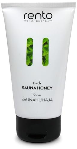 Hochwertiger Rento Saunahonig Peeling 150 ml | Biologisch abbaubares Peeling | Natürliche Inhaltsstoffe | 100% Made in Finland | hautberuhigend reizlindernd hautentspannend (Birch)