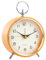 VOSSOT Wecker Analog Ohne Ticken Runde Retro Uhr Schlafzimmer mit Nachtlicht Snooze 4.3'' Aesthetic Alarm Clock Batteriebetriebene Vintage Wecker Lautlos Kinderwecker Leise für Kinder Orange