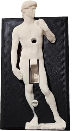 David Light Switch Cover, 3D Sculpture Toggle Switch Cover, Creative Funny Light Switch Cover Plate For Home Bedroom Bathroom