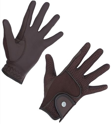 Covalliero Unisex Reithandschuh Chocolate Dunkelbraun F/S 24, Größe:7 / S