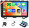 2G+64G Inalámbrico Carplay Android Radio Coche 2 DIN para Honda CRV CR-V 3 2007-2011 con Android Auto GPS Navi WiFi 9 Pulgadas Radio Coche con Mirror Link Bluetooth FM/RDS/Dab+/OBD/SWC Cámara Trasera