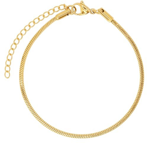 Heideman Armband Quinn Herren aus Edelstahl gold farbend poliert Armkette für Männer