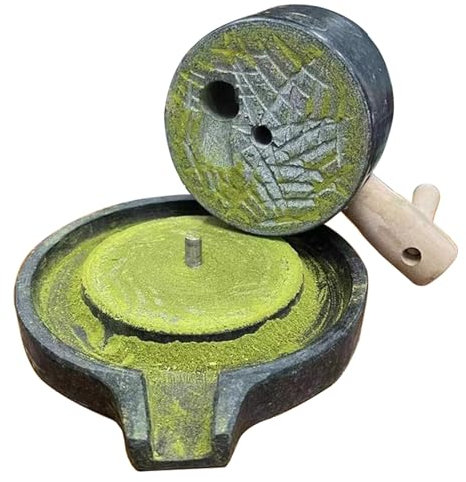 BBHW Getreidemühle Manuell Matcha-Teepulver-Steinmühlenschleifer, Kaffee Tee Sojabohnen Mühle Maschine für Die Küche zu Hause, Manuelle Kleine Mühle aus Naturstein (Color : Stone Mill)