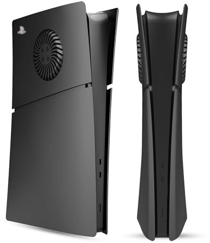 PEYANZ PS5 Slim Faceplate (Digital Edition)- Protective ABS Shell with Heat Dissipation, Scratch-Resistant Matte Surface, Easy Installation, Includes 2 Silicone Controller Covers