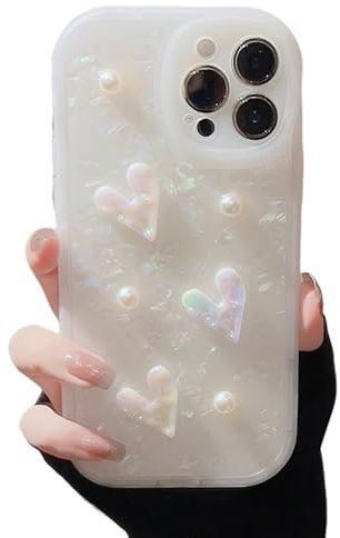 LRANKAI Compatible with iPhone 11 Case for Girls Women,Cute 3D Love Heart Shell Design Protection Case Fashion Slim Soft TPU Shockproof Protective Cover for iPhone 11