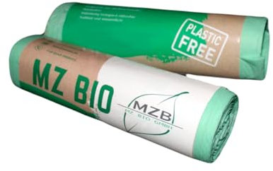 MZB Bio-Müllbeutel 35 l, 60 x 50 cm, Grün, 20 Stück auf Rolle