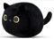 Kiuiom Peluche Chat Noir,Coussin Jouet Chat Noir,Chat Noir Peluche Jouet,Peluche Chat Oreiller Doux,Peluche Animal Oreiller Chat,Décoration pour Enfants Chat Noir,25CM