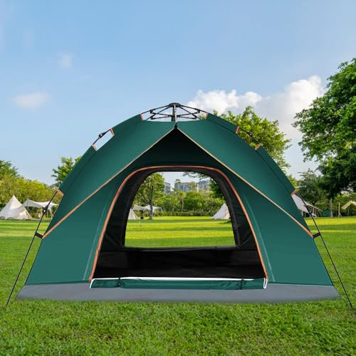3-4 Personnes Tentes Bivouac et Randonnée avec Moustiquaire, Légère Portable Montage Rapide, Tente de Camping,Bâche PE Imperméable, Tente Dôme