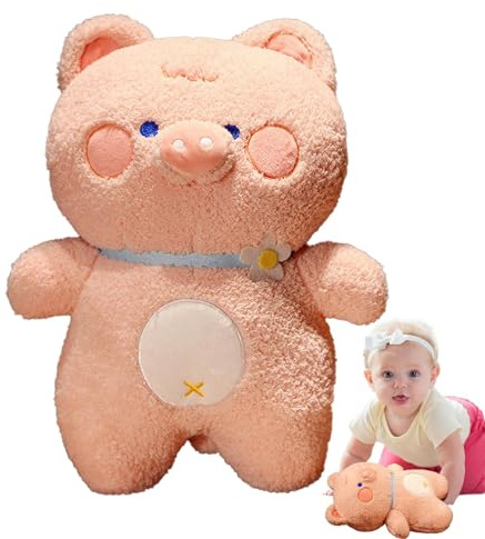 JIEBWCHA Plüschtiere,Kuscheltiere | Weiches Plüschkissen in Schweineform | 16 Zoll Plüschtier mit Schweine-Plüschtier, Plüschtier, San-Tag, weiche Puppen