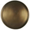 Round Brass Candle Plate, Decorative Antique Gold Finish, Metal Tray (Large (22cm))
