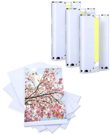 MEAKTSMI 3pcs Tinten Kartuschen Und 108 Blätter Fotopapier Für CP1000 CP910 CP810 CP1300 CP1200 CP800 CP710 Drucker Installation