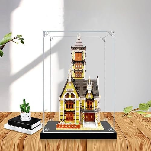 Acrylic Display Case for Lego 10273 Haunted House Jumping Machine, Acrylic Dustproof Storage Box Compatible with Lego 10273(Model Not Included) 3mm