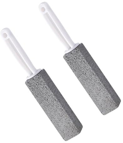 Ksikdeg Bimsstein-WC-Reiniger mit Griff, Haushalt entfernt Rost, Kalk, Hartwasserflecken, für Toiletten, 2 Stück