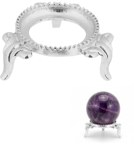 ULTECHNOVO Crystal Ball Stand Sphere Holder Metal Base for Crystal Ornament Desktop Display Stand for Home Decor Photography Prop and Ball Storage Base