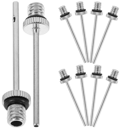 Milisten 10 Pack Basketball Inflation Needles Metal Ball Pump Needles for Football Soccer Volleyball Air Pump Replacement Pins for Sports Balls