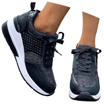 TBloevwlh Glitzer Sneaker Damen Silber Pailletten Halbhoch Damenboots Party Factory Schuhe Für Und Herren Designer Turnschuhe Karneval Plateau Funkelnde Bling Shiny Dressy Bedazzled Hochzeits Walking