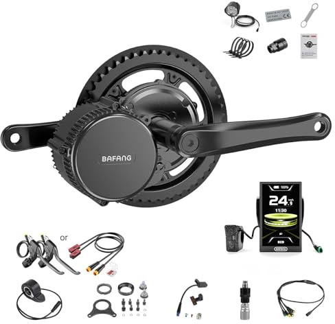 BAFANG 48 V 250 W BBS01B Elektro-Fahrrad-Umbausatz 44T und LCD-Display DPC010 für Tretlager 68/73 mm, Elektrifizierungsset Fahrrad BAFANG BBS01 G340 (Akku nicht im Lieferumfang enthalten)