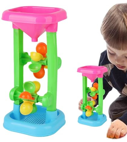 Liakyunf Wasser Sieben Trichter Und Wasserrad, Wasserspielzeug Mit Rotierendem Rad Für Sandkasten Und Pool, Sensorikspielzeug Mit Zwei Windmühlen Für Kinder Ab 3 Jahren