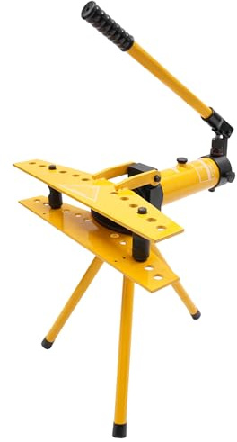 Piegatubi idraulico manuale, set di piegatubi manuale 10T, piegatubi idraulico, piegatrice idraulica a 90°, con 6 matrici, adatto per tubi zincati, tubi di ferro e tubi in acciaio