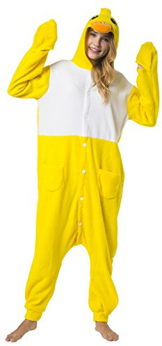 Katara 1744 - Küken Kostüm-Anzug Onesie/Jumpsuit Einteiler Body für Erwachsene Damen Herren als Pyjama oder Schlafanzug Unisex - viele Verschiedene Tiere