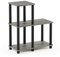 Furinno Turn-N-Tube Tablette Décorative d'Appoint, Chêne Français Gris/Noir, One Size