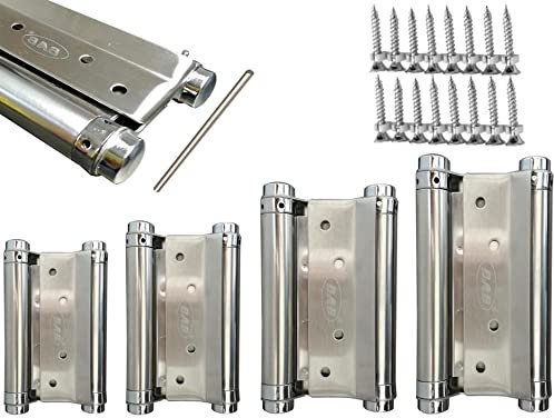 2x Scharnier Pendeltür Pendeltürband Edelstahl - Stabile Scharniere für Schwingtüren & Pendeltüren in zwei verschiedenen Größen (10 cm)