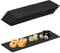 Relaxdays Assiette en Ardoise, Lot de 24, Planches Longues en Ardoise, pour Servir et écrire, 30x10 cm, Anthracite