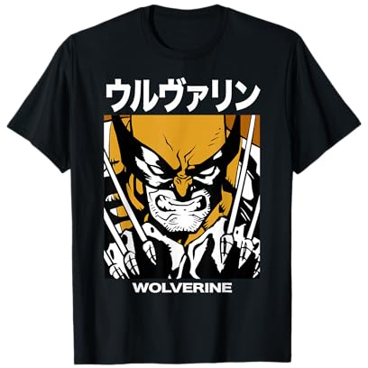 Marvel X-Men Wolverine Kanji Blades Pose Maglietta