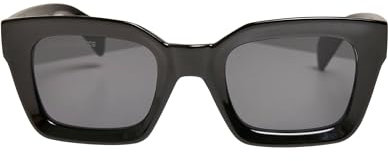 Urban Classics Unisex Sonnenbrille mit UV 400 Schutz für Männer und Frauen, Sunglasses Poros With Chain, black/black, on size