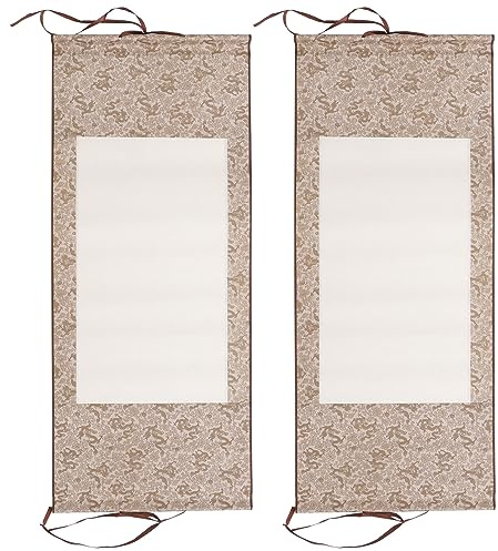 MILISTEN Chinesisches Kalligraphie-Papier, 2 Stück, blanko, zum Aufhängen, chinesische Xuan-Papierkunst, Wandrollen, leere Schriftrollen